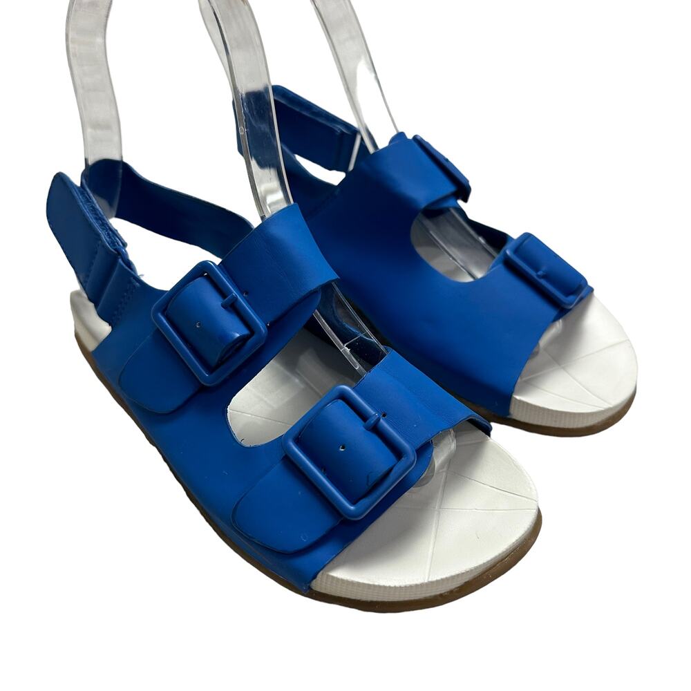 Zara Blue Strappy Slingback Adjustable Sandals Boy Girl 13.5 31